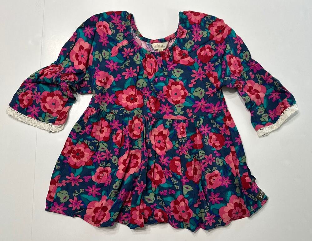 Matilda Jane Moments With You Poinsettia Floral Top Shirt Size 6